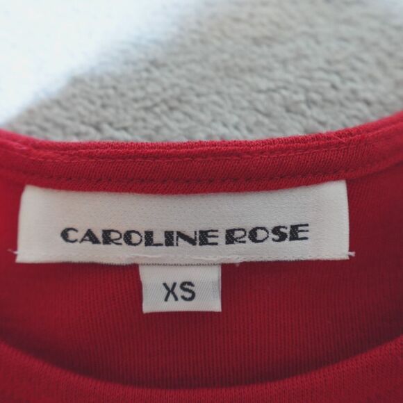 Caroline Rose Set Womens XS Red Black Wool Jacket Tank Pants Christmas‎ Holiday - Picture 14 of 16